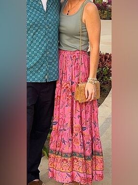 Pinch Brand Pink Maxi Skirt Sz M